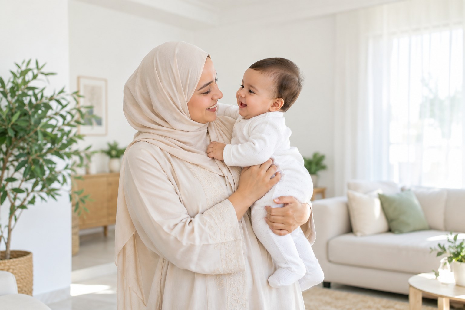 أم مع طفلها / Une maman avec son bébé